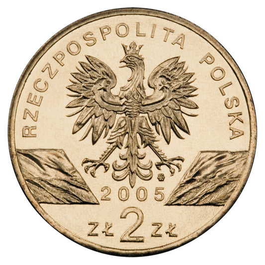 2 zł Puchacz (łac. Bubo bubo)