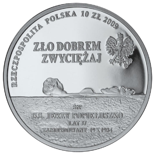 10 zł 25. rocznica męczeńskiej śmierci księdza Jerzego Popiełuszki