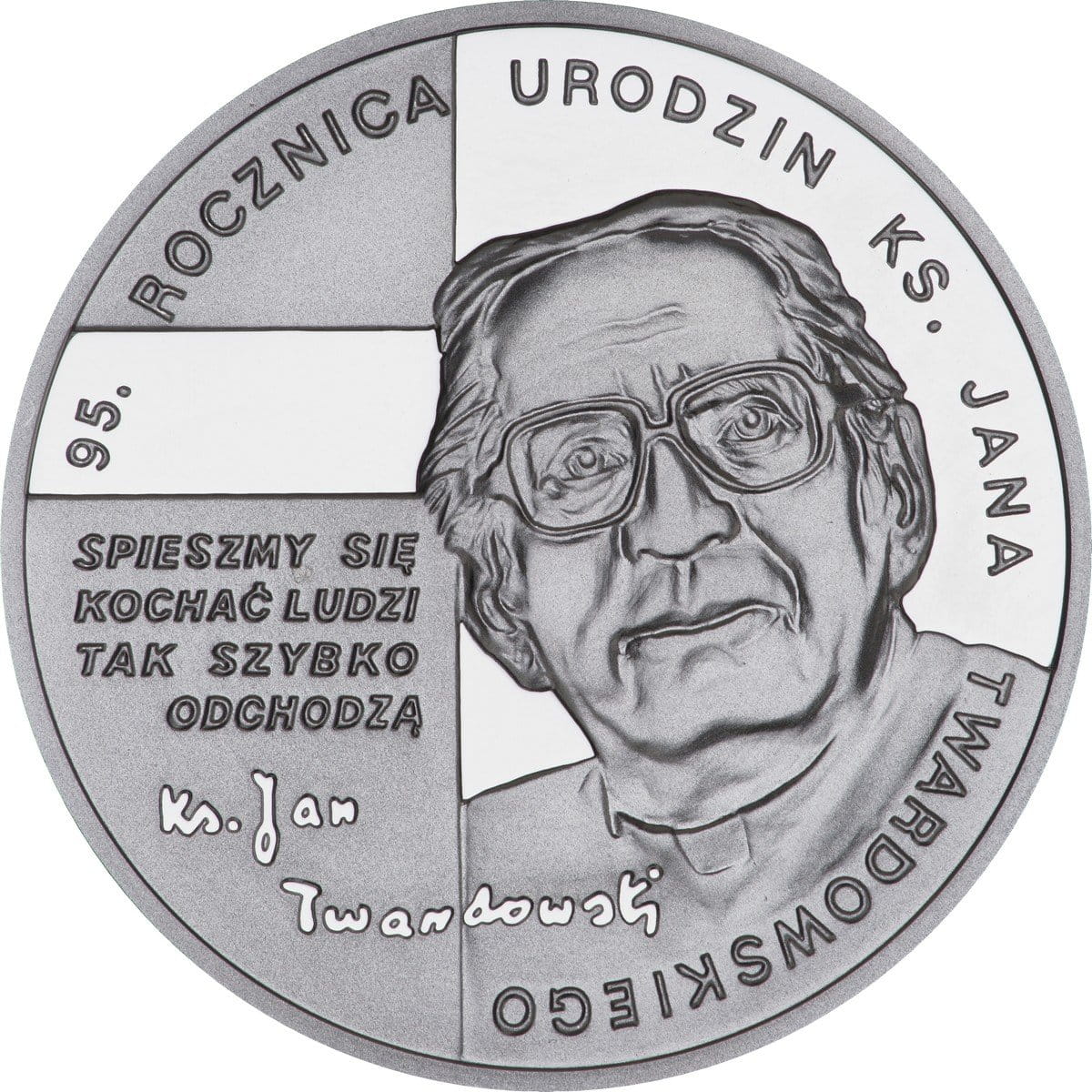 10 zł 95. rocznica urodzin ks. Jana Twardowskiego