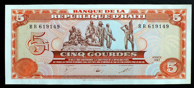 5 Gourdes - Haiti 1997 r.