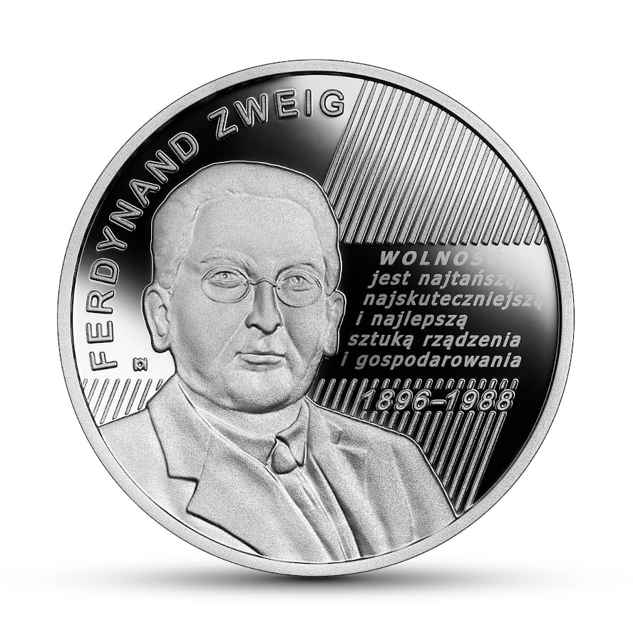 Moneta 10 zł Wielcy polscy ekonomiści – Ferdynand Zweig