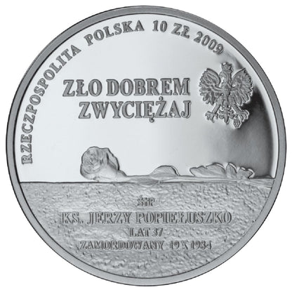 10 zł 25. rocznica męczeńskiej śmierci księdza Jerzego Popiełuszki