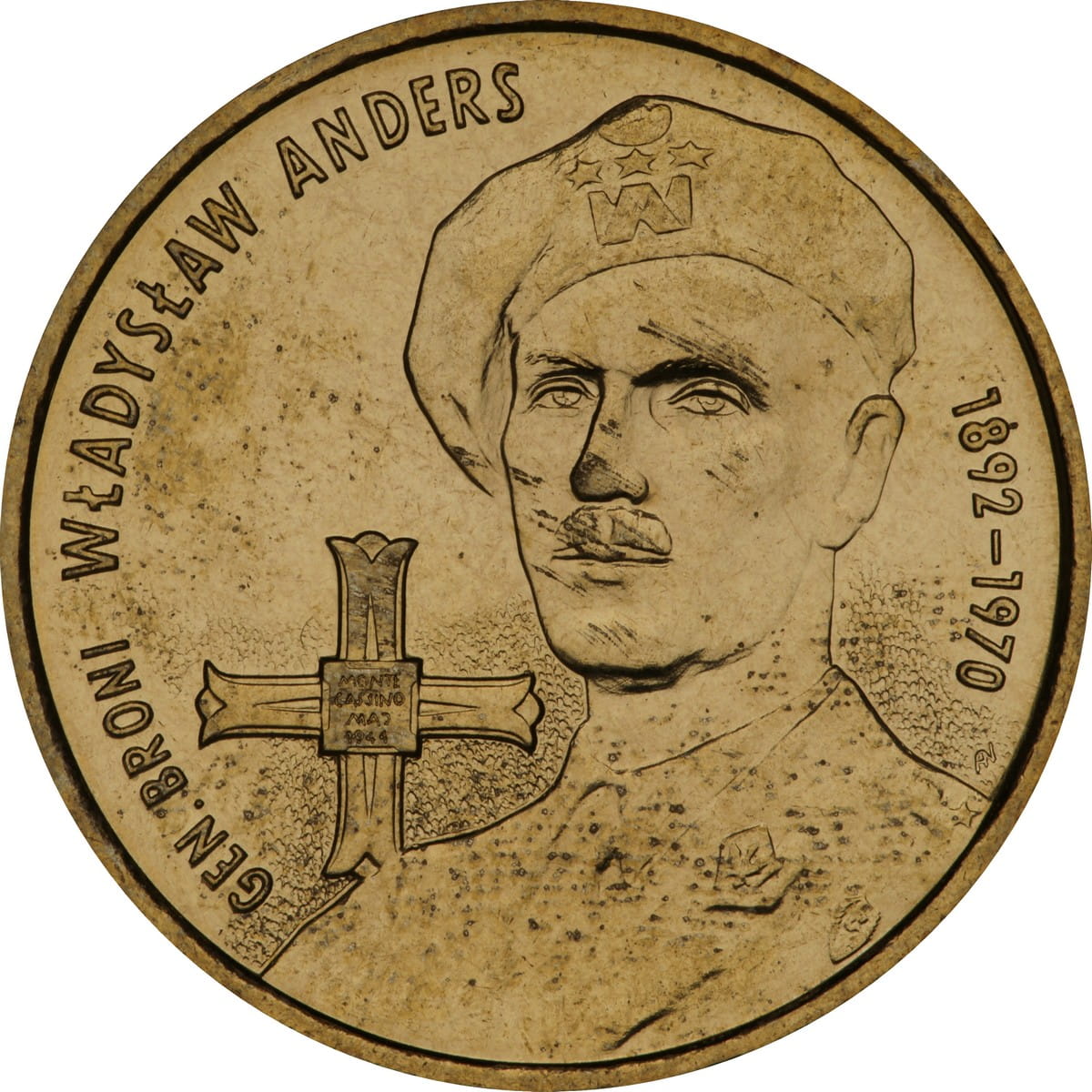2 zł Generał broni Władysław Anders (1892-1970)