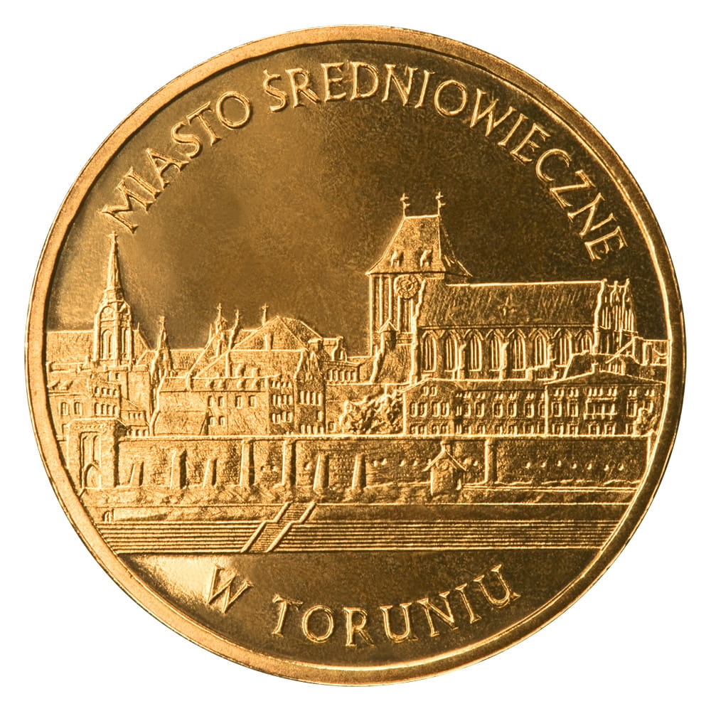 2 zł Miasto średniowieczne w Toruniu