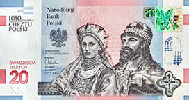 20 zł 1050. rocznica Chrztu Polski