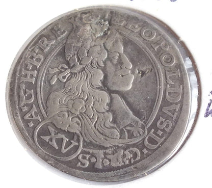 15 Krajcarów Leopold I 1663 AUSTRIA