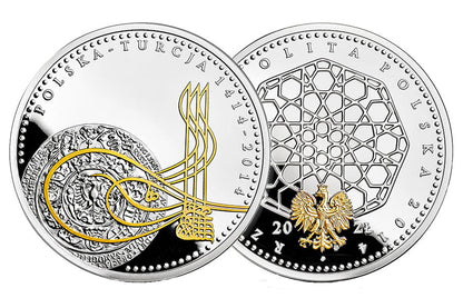 20 zł + 50 TRL 600 lat stosunków dyplomatycznych polsko-tureckich  (komplet)