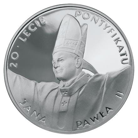 10 zł 20-lecie pontyfikatu Jana Pawła II