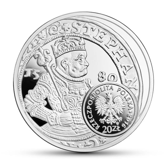 20 zł Historia Monety Polskiej – szeląg, talar Stefana Batorego