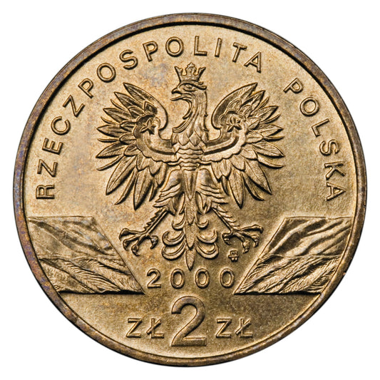 2 zł Dudek (łac. Upupa epops)