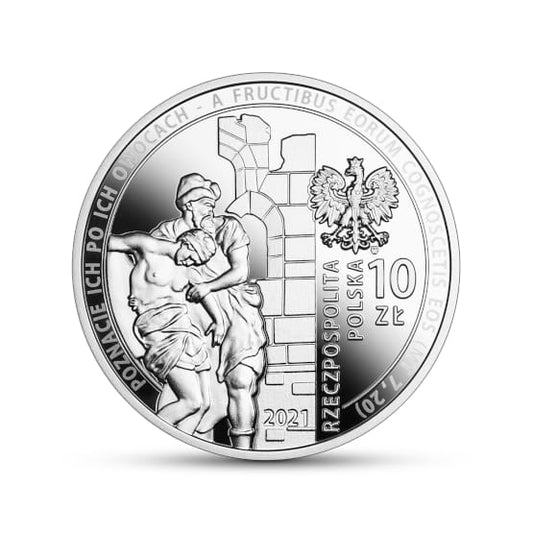 Moneta 10 zł 30-lecie wznowienia działalności Caritas Polska