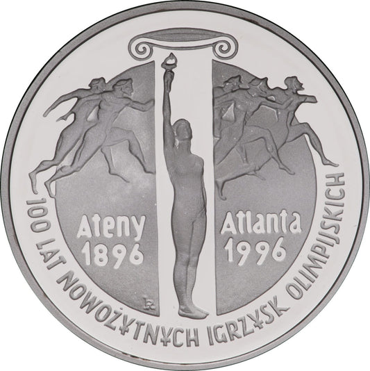 10 zł 100 lat nowożytnych Igrzysk Olimpijskich (1896 - 1996)