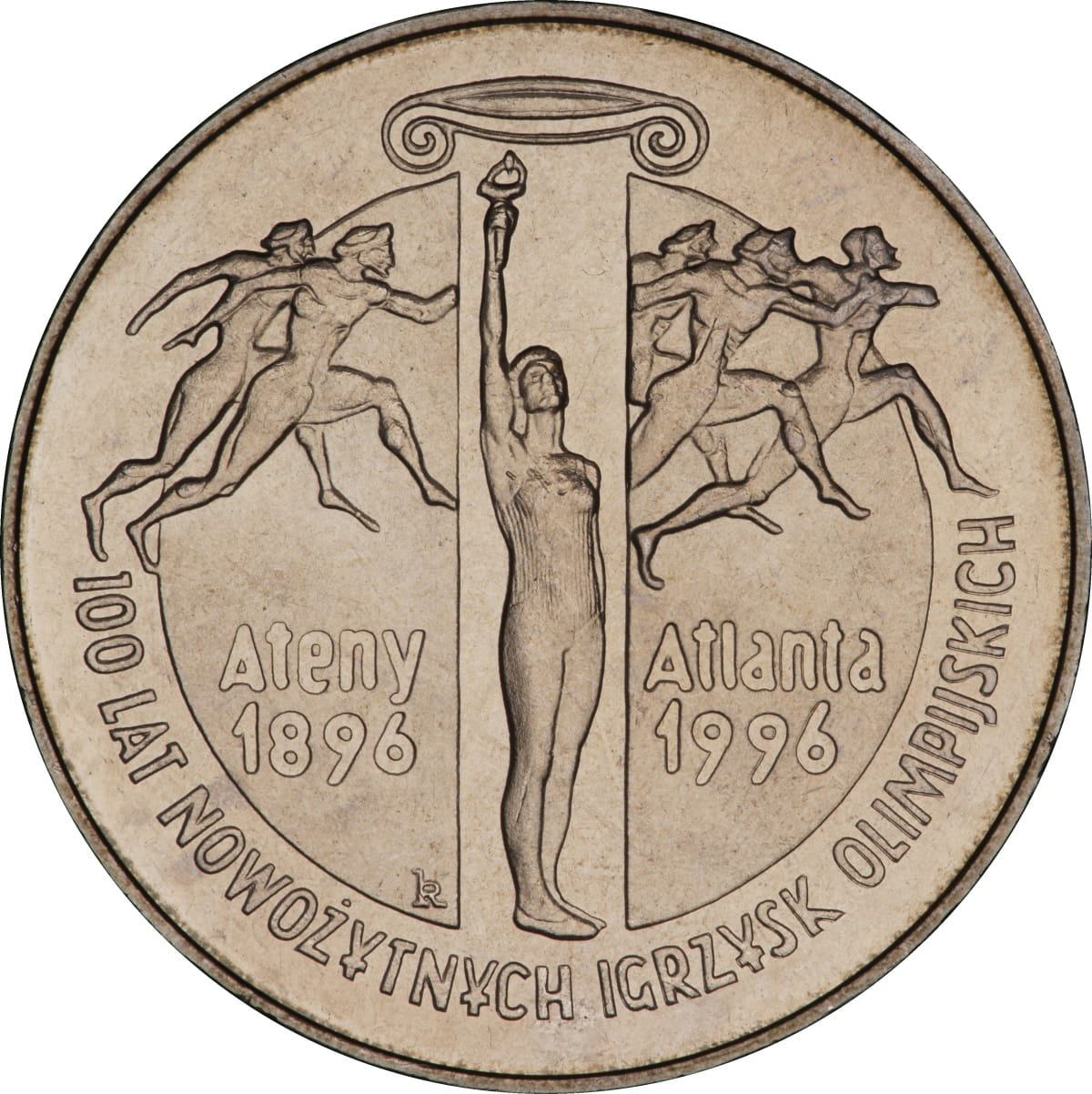 2 zł 100 lat nowożytnych Igrzysk Olimpijskich (1896 - 1996)