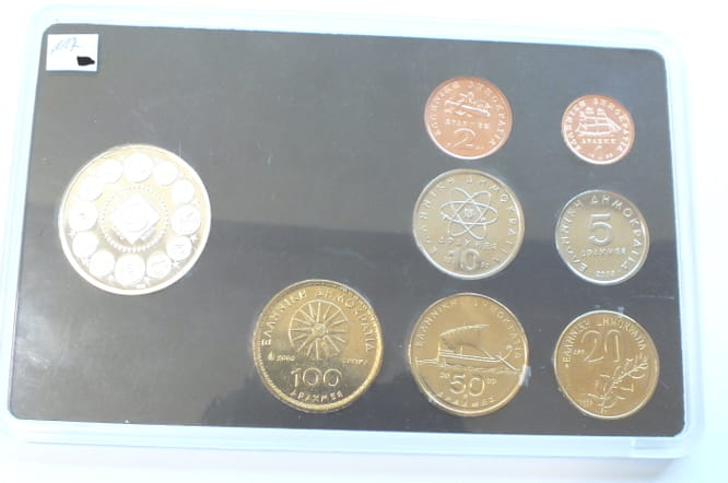 Set Grecja + medal srebrny .999