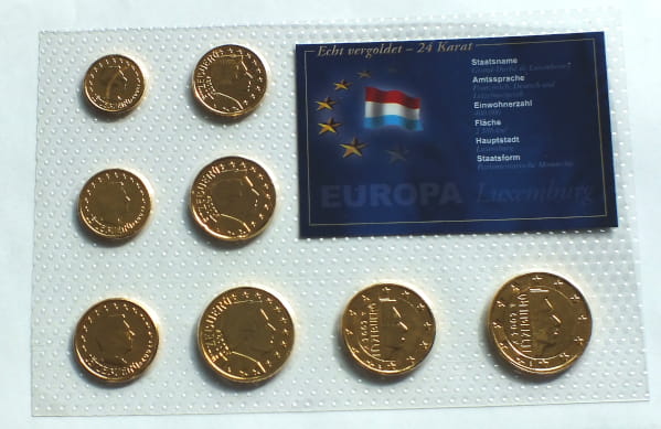 Zestaw monet EURO - Luksemburg