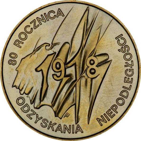 2 zł 80. Rocznica Odzyskania Niepodległości