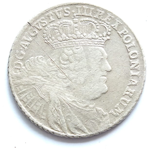 8 groszy August III 1753 (bez EC) - rzadka
