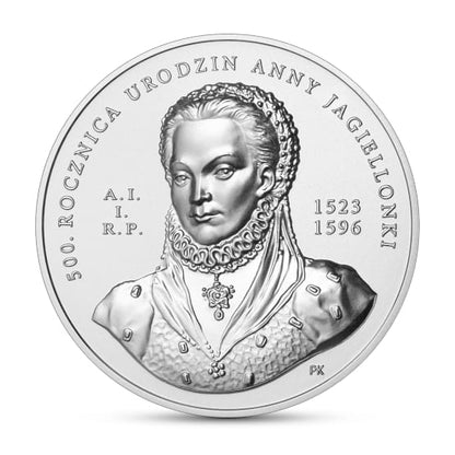 Moneta 50 zł 500. rocznica urodzin Anny Jagiellonki