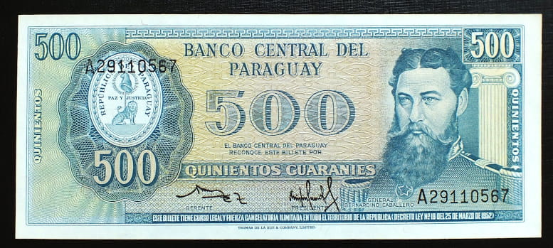 500 Guaranies - Paragwaj 1952 r.