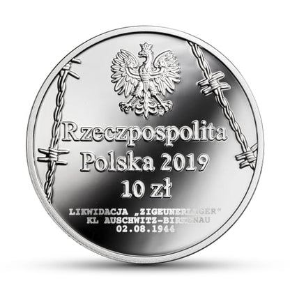 10 zł 75. rocznica zagłady Romów i Sinti