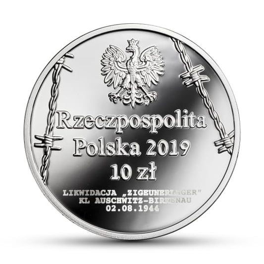 10 zł 75. rocznica zagłady Romów i Sinti