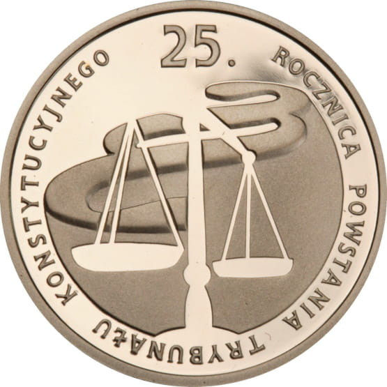 Moneta 100 zł 25. rocznica powstania Trybunału Konstytucyjnego
