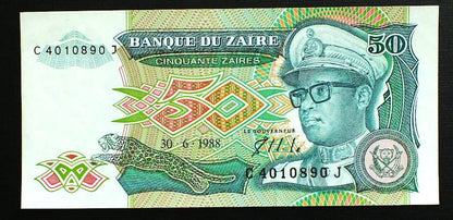 50 Zaires - Zair 1988 r.